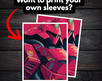 MSN-04 Sazabi Gundam Kartenhülle – DIGITALE Datei für TKG Druck | Passende Krabbeldecke Design