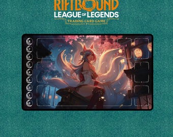 Fox Mage Riftbound Playmat | TCG Card Game Mat | League of Legends Desk Mat