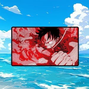 Luffy Punch Playmat | One Piece Playmat | Straw Hat Crew Playmat with Zones Option