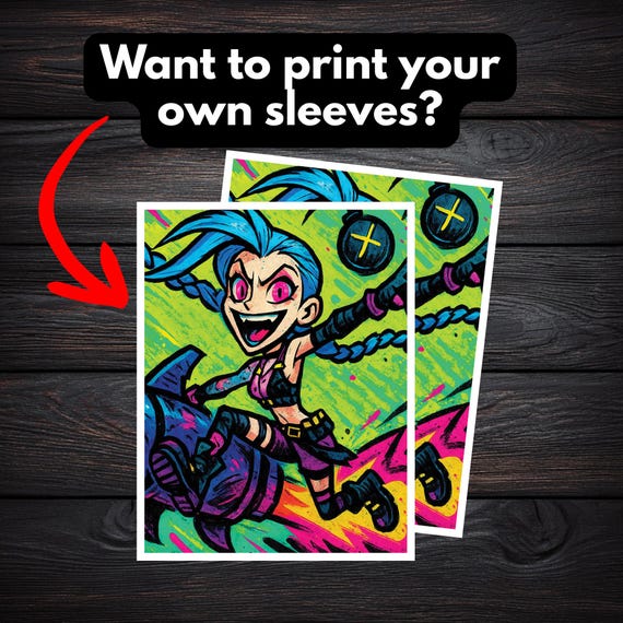Jinx Graffiti Custom Card Sleeve DIGITAL FILE ONLY | Print Your Own Sleeves | Printable Download - Etsy Israel Jinx Graffiti Custom Card Sleeve DIGITAL FILE ONLY | Print Your Own Sleeves | Printable Download - Etsy Israel