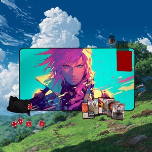 ライトニング ファイナルファンタジー プレイマット | ボールドアニメTCGマット | ヒロイックファンタジー トレーディングカードゲーム プレイマット