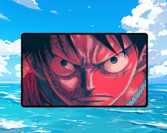 Straw Hat Captain Anime Playmat | One Piece TCG Card Game Mat | Stitched Edge