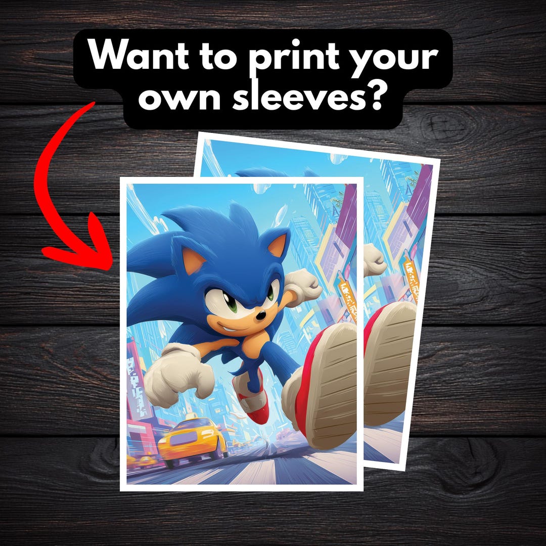 Sonic the Hedgehog Custom Card Sleeve DIGITAL FILE ONLY | Print Your Own Sleeves | Printable Download - Etsy Sonic the Hedgehog Custom Card Sleeve DIGITAL FILE ONLY | Print Your Own Sleeves | Printable Download - Etsy