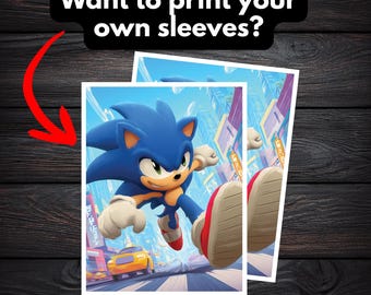 Sonic the Hedgehog Custom Card Sleeve DIGITAL FILE ONLY | Print Your Own  Sleeves | Printable Download - Etsy