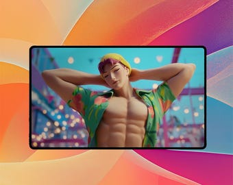 Soda Pop K-Pop Idol Krabbeldecke | Feminine Outfit-TCG Gaming Mat