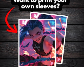 Jinx Action Shot Card Sleeves | League of Legends Printable