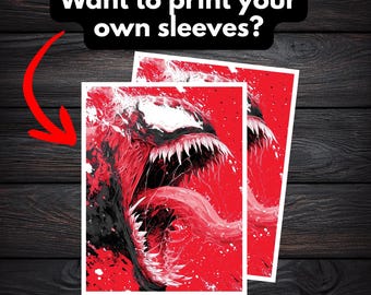 venom card sleeves Custom Sleeve DIGITAL FILE ONLY | Print Your Own | Printable Download wicking comfort Venomized Exodia Card Sleeves -