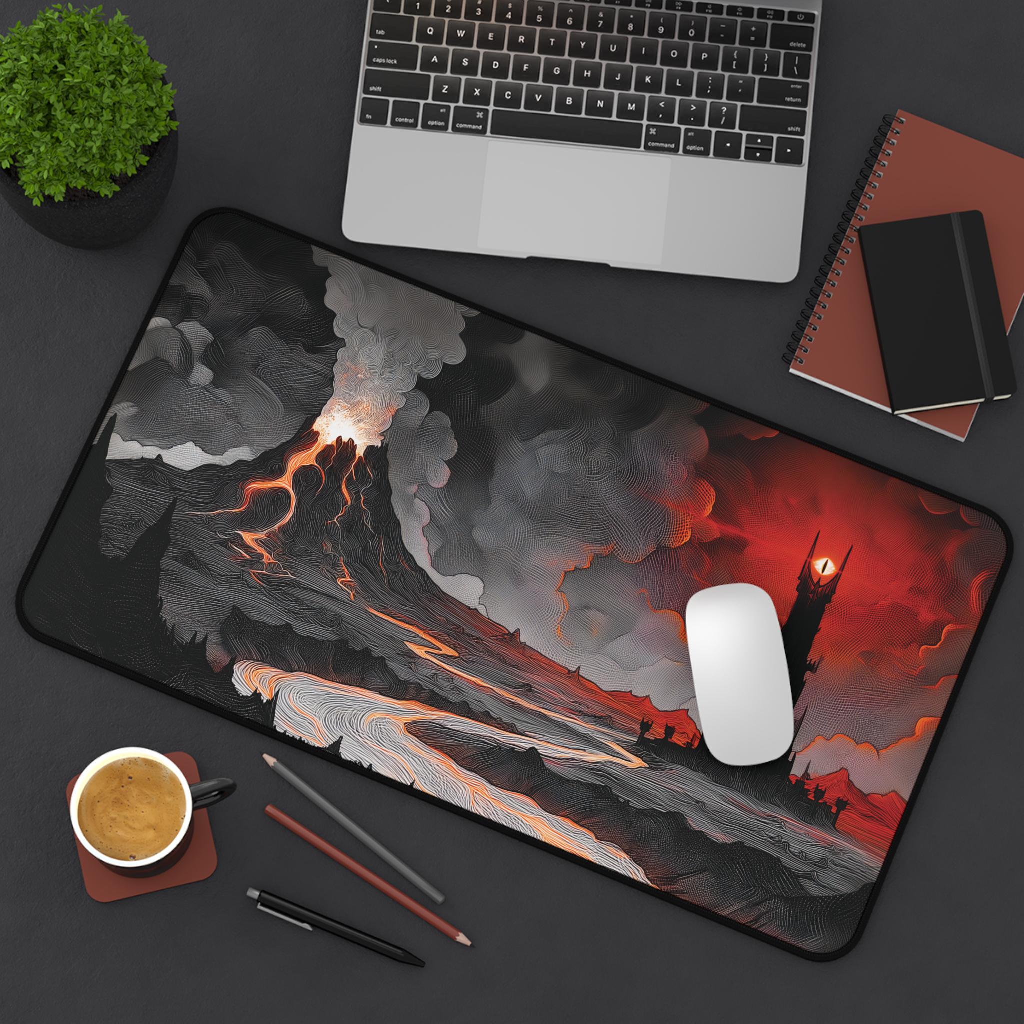 Mordor Playmat | Barad-dur and Mount Doom Engraving Art With MTG Zones ...