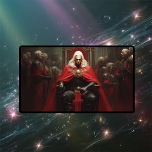 Edgar Markov MTG Playmat | Magic the Gathering Playmat | Vampire Commander Fantasy TCG Mat with Zones Option | 24x14 | 22x12 | 32x16 Sizes
