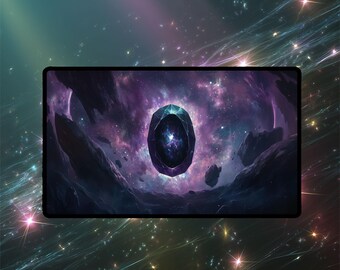 Mox Jet MTG Playmat: Power Nine, Anti-Fray Edges, Optional Zones