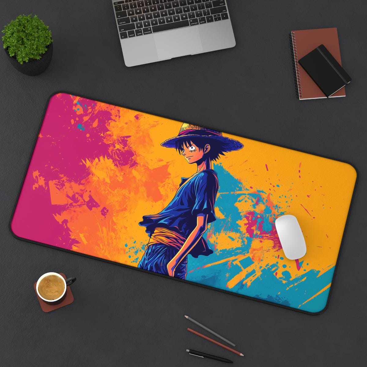 Straw Hat Captain Bold Playmat | One Piece TCG Card Game Mat | Stitched ...