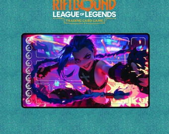 Chaos Girl Action Playmat | TCG Card Game Mat | League of Legends Riftbound Desk Mat