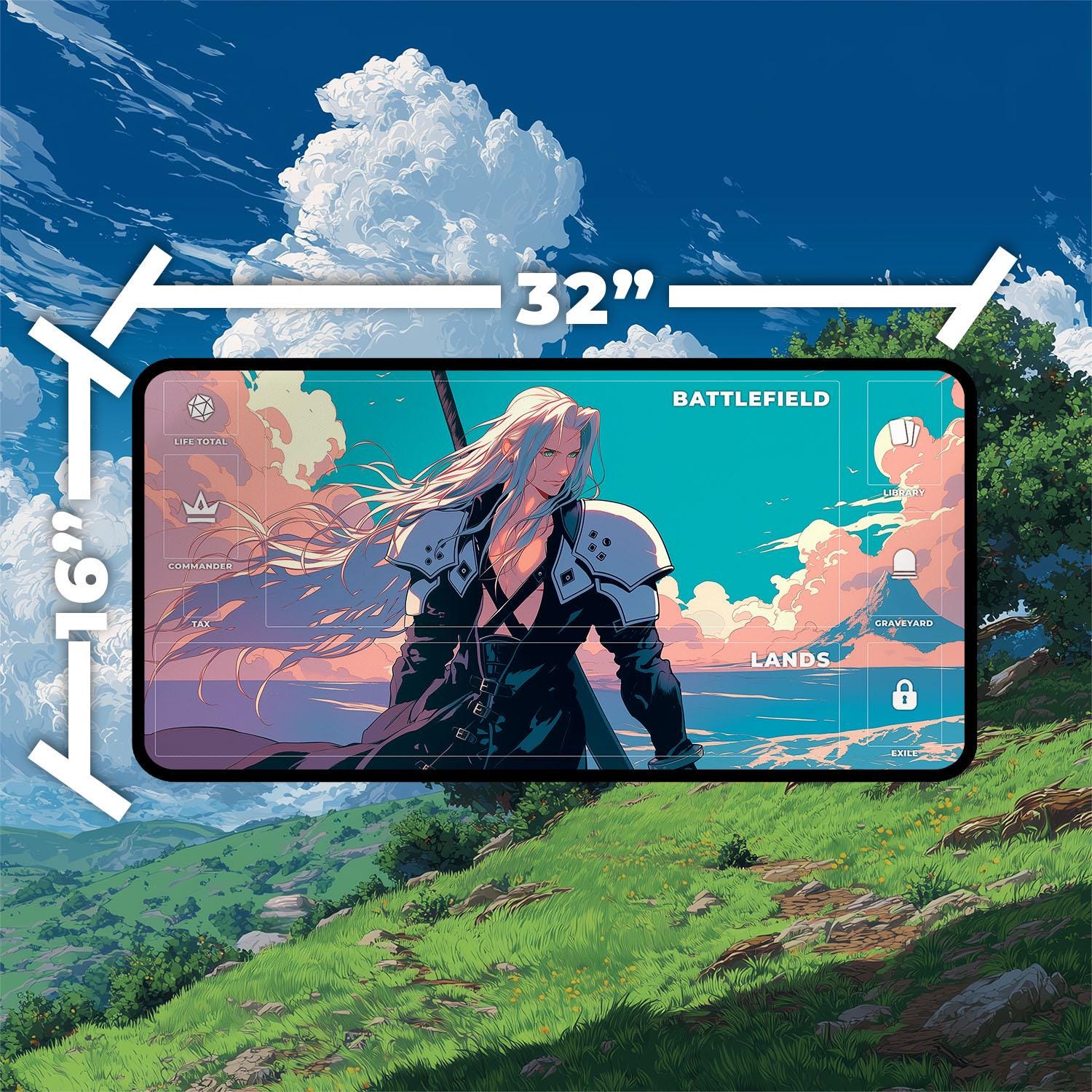 mtg final fantasy sephiroth playmat Sephiroth, Fabled SOLDIER