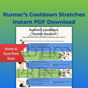 Alongamentos para Relaxamento de Corredores – PDF Pós-Corrida para Prevenir Canelas Esticadas, Dor no Joelho e Tensão na Panturrilha | Download Digital em Formato A4 e Carta EUA
