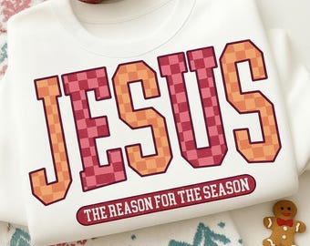 Jesus Grund für die Weihnachtszeit PNG, Christlicher Weihnachtsbaum (Digitaler Download)