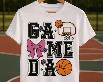Coquette Basketball Mama PNG, Game Day Shirt Design (Digital Download)