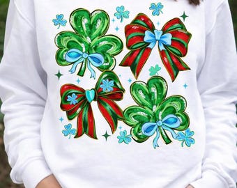 Brushstroke Shamrock Coquette Png, Lucky Shamrock Png, Not lucky Simply Blessed Png, Bow Shamrock Png, St. Pattys Day Png, Patrick Day Png