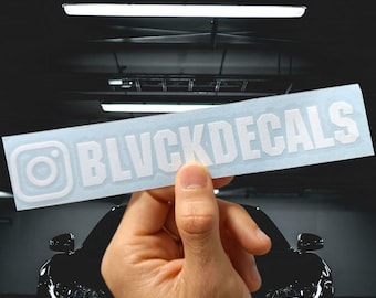 Custom Instagram Handle Decal for Car Window – Personalized IG Sticker with Logo