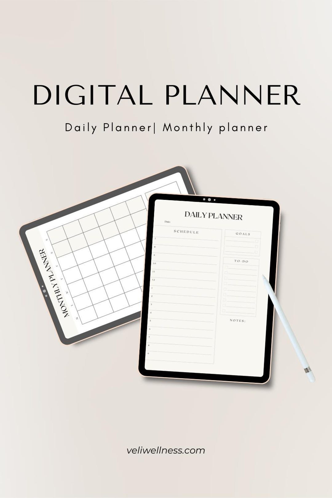 Planner Bundle | Daily & Monthly Planner + Habit Tracker | Productivity ...