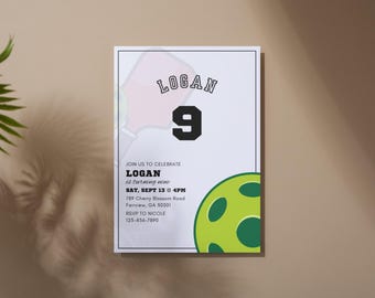 Pickleball Birthday Invitation – Editable Party Template | Printable Invite | Instant Download via Canva