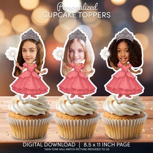 Good Witch Face Cupcake Toppers | Personalized Party Decor | Custom Cake Decorations | Digital Download File | Good Witch Birthday Party