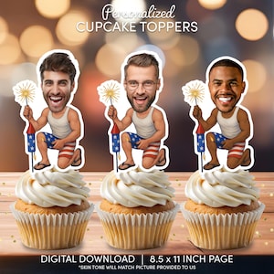 4th of July Fireworks Cupcake Toppers | Personalized Party Decor | Custom Cake Decorations | Digital Download File | 4th of July Fireworks
