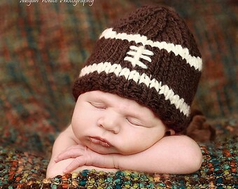 Baby First Football season Baby football hat Knot hat First Game Baby Boy Knot Baby Girl Knot Hat Newborn Football Knot Hat
