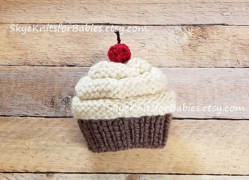 Newborn Baby Cupcake Hat Baby Girl Hat Knit Newborn Cupcake Etsy