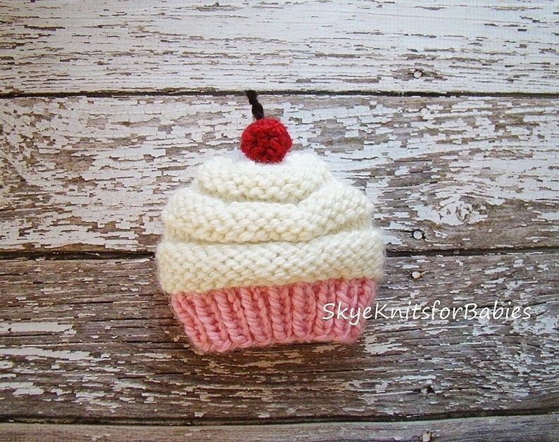 Newborn Baby Cupcake Hat Baby Girl Hat Knit Newborn Cupcake Etsy