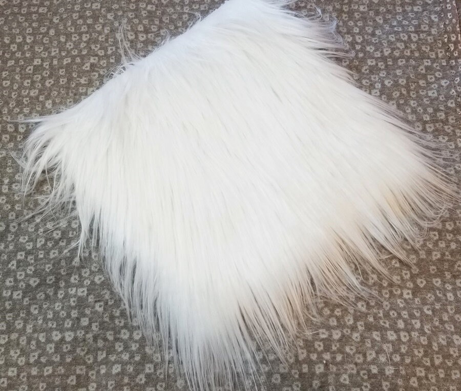 White Faux Fur White Fur Fabric 10x10 or Etsy