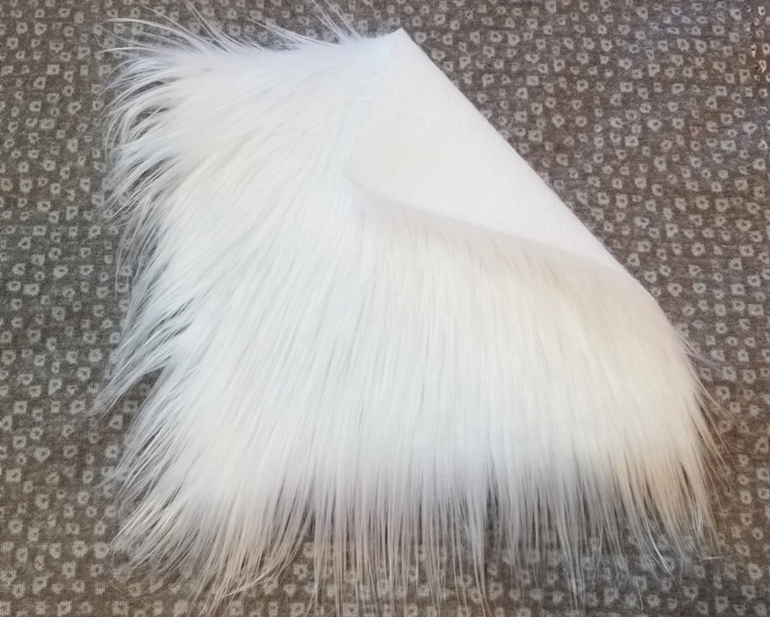 White Faux Fur White Fur Fabric White Craft Fur Etsy