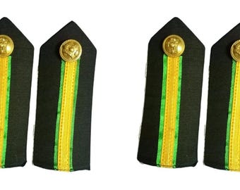 Merchant Navy Trainee ETO Cadet Rank 2 Pair | Hard Epaulettes | Uniform Accessory Washable Shoulder Epaulette