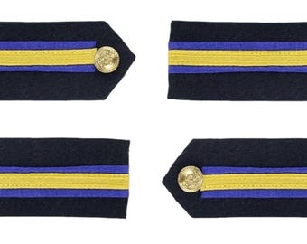 Merchant Navy Engine Cadet Rank 2 Pair | Hard Epaulettes | Uniform Accessory Washable Shoulder Epaulette