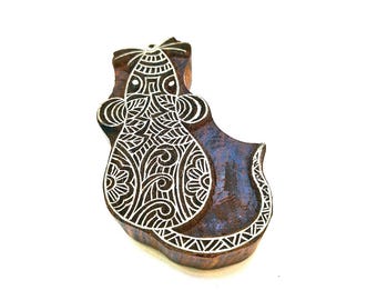Mouse Wood Block Stamp, Indian Textile Printing, DIY Craft