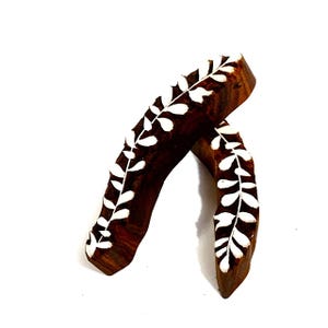 Hanging Vine Hand Carved Wooden Stamps,Botanical Designs, Cottagecore, Fabric Block Printing, Paper, Clay or Pottery Wood Blocks