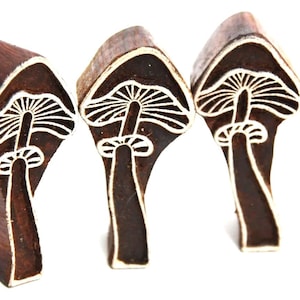 Champignon magique, Tampon d'impression sur bois, 1 pièce, Impression textile, Fabrication de cartes, Tampons poterie, Design naturel, Champignon vénéneux, Psilocybine