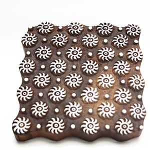 Traditional Indian Wood Block Print Stamp, Textile Block Printing, Paper Printing or Pottery Stamp, Seamless Design, Wall Paper