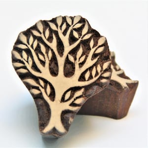 Cherry Blossom Tree, Wood Block Print Stamp, 1 Pc., Indian Textile Block Printing, Card Making,  Pottery Stamps, Woodland, Nature, Botany