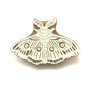 Carimbo de impressão em bloco de madeira de mariposa indiana, impressão em bloco têxtil indiana, fabricação de cartões, carimbos de cerâmica, presente para amantes da natureza, carimbo de inseto