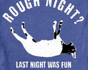 Rough Night Funny Goat Shirt, Hangover Shirt, Fainting Goat, Vintage Goat Shirt, Cute Goat Shirt, Weird Strange Shirt