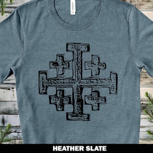 Jerusalem Cross Tshirt, Crusaders, Heraldic Cross, Knights Templar