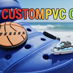 Personalisierte PVC / Silikon-Schuhanhänger mit Knopfrückseite - Einzigartiges Schuhzubehör für Schuhanhänger, Taschen und mehr