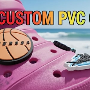 Personalized Croc Charm | Custom Jibbitz | PVC Shoe Charm | Design Your Own Clog Charm