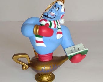Genie of the Lamp Aladdin Disney Grolier Ornament in Box 1990s