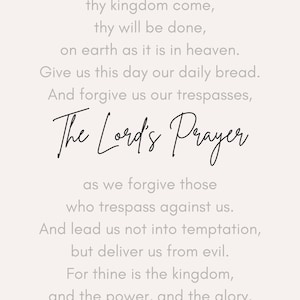 The Lord&#39;s Prayer Wall Art