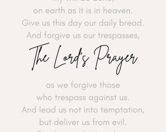 Lord's Prayer Poster | Home Decor | Wall Art | Christian Wall Art ...