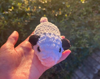 Opossum crochet plush