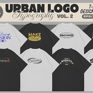 Urban Logo Typography T-shirt Designs Bundle