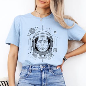 Astronaut Planet Unisex Tee - Space Exploration Shirt, Galaxy Graphic Tee, Astronomy Lover Gift, Celestial Theme Top, Cosmic Adventure