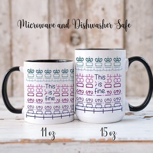 Versteckte Nachricht Kaffeebecher, Dies ist feiner Humor Becher, lustiger Spruch Becher, Bürokaffeetasse - vier Farben, zwei Größen